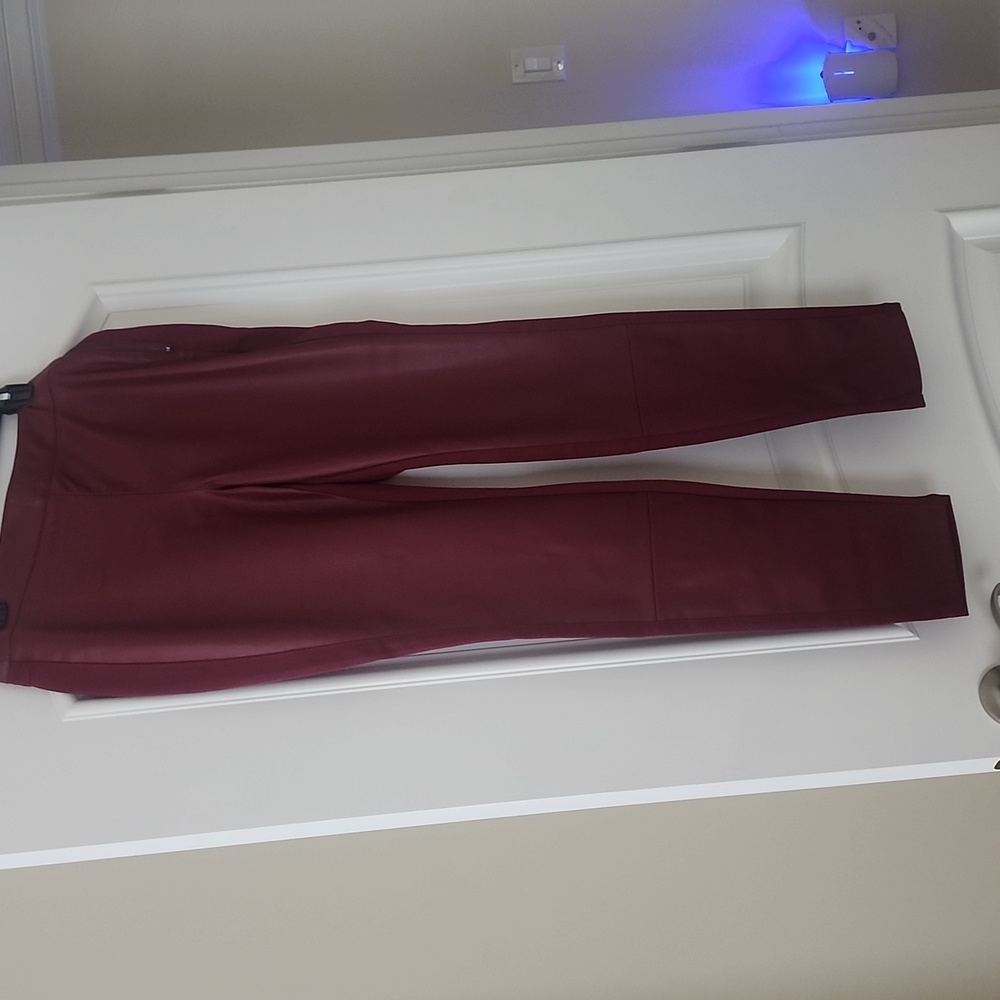 Burgundy Leather Pants